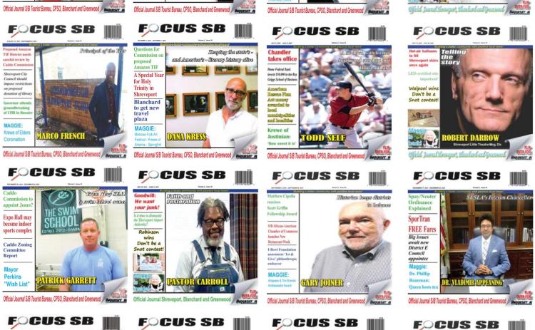 Focus SB cover personalites look like Shreveport-Bossier