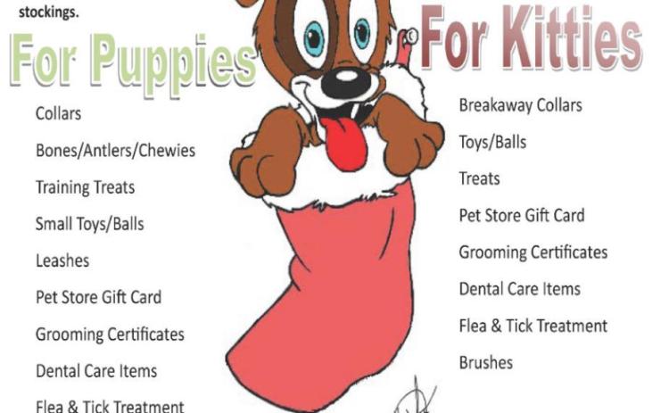Bossier Animal Services launches Fill the Stocking Campaign