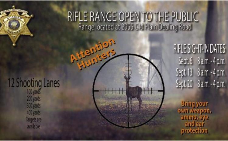 Bossier Sheriff’s Office Opens Rifle Range to the Public for Hunting Season Preparation