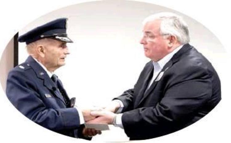 Retired Lt. Col. Tells epic WWII life story, receives award from Barksdale