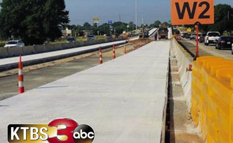 Concrete poured for new lanes on I-20 major rehab project in Bossier City!