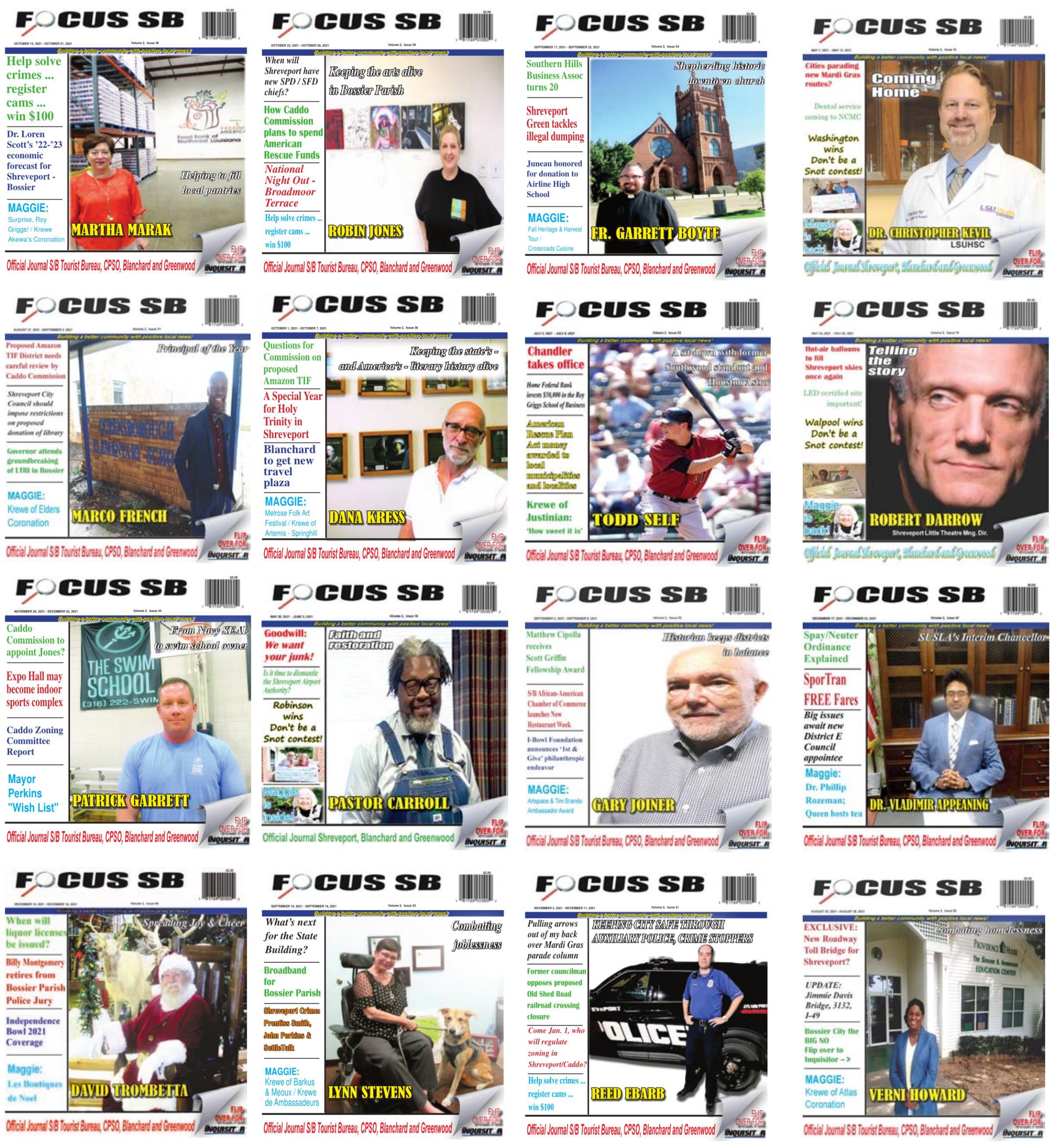 Focus SB cover personalites look like Shreveport-Bossier