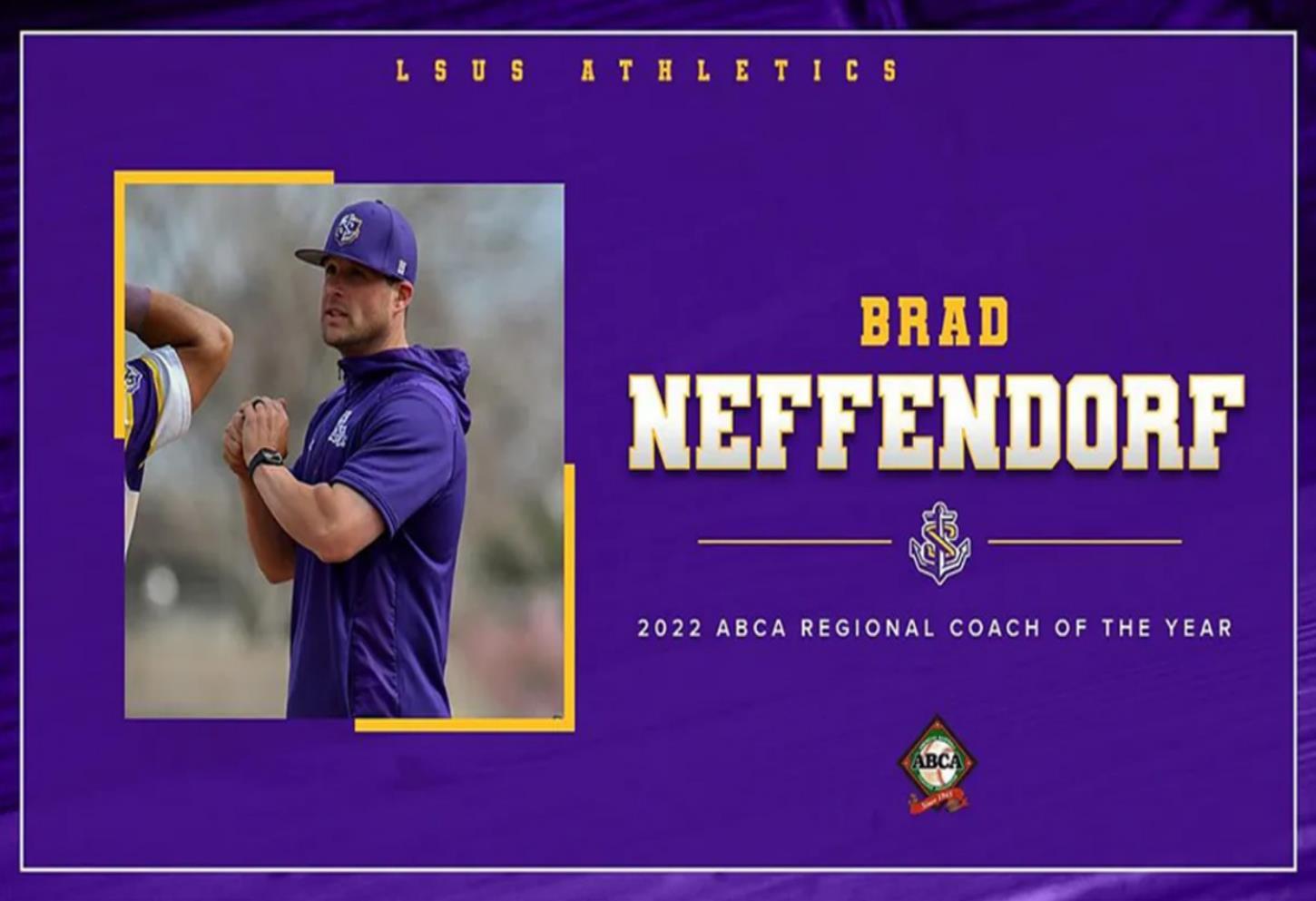 LSUS’ Neffendorf named 2022 ABCA Regional Coach of the Year