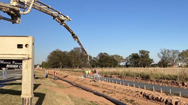 Laying surface for the southern extension