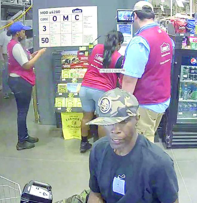 Bossier City police seek ID of Lowes theft suspect