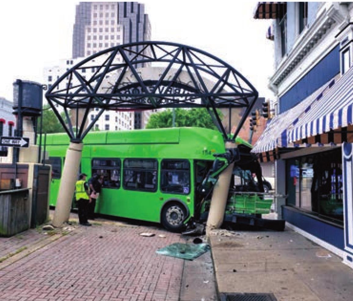 Downtown crash