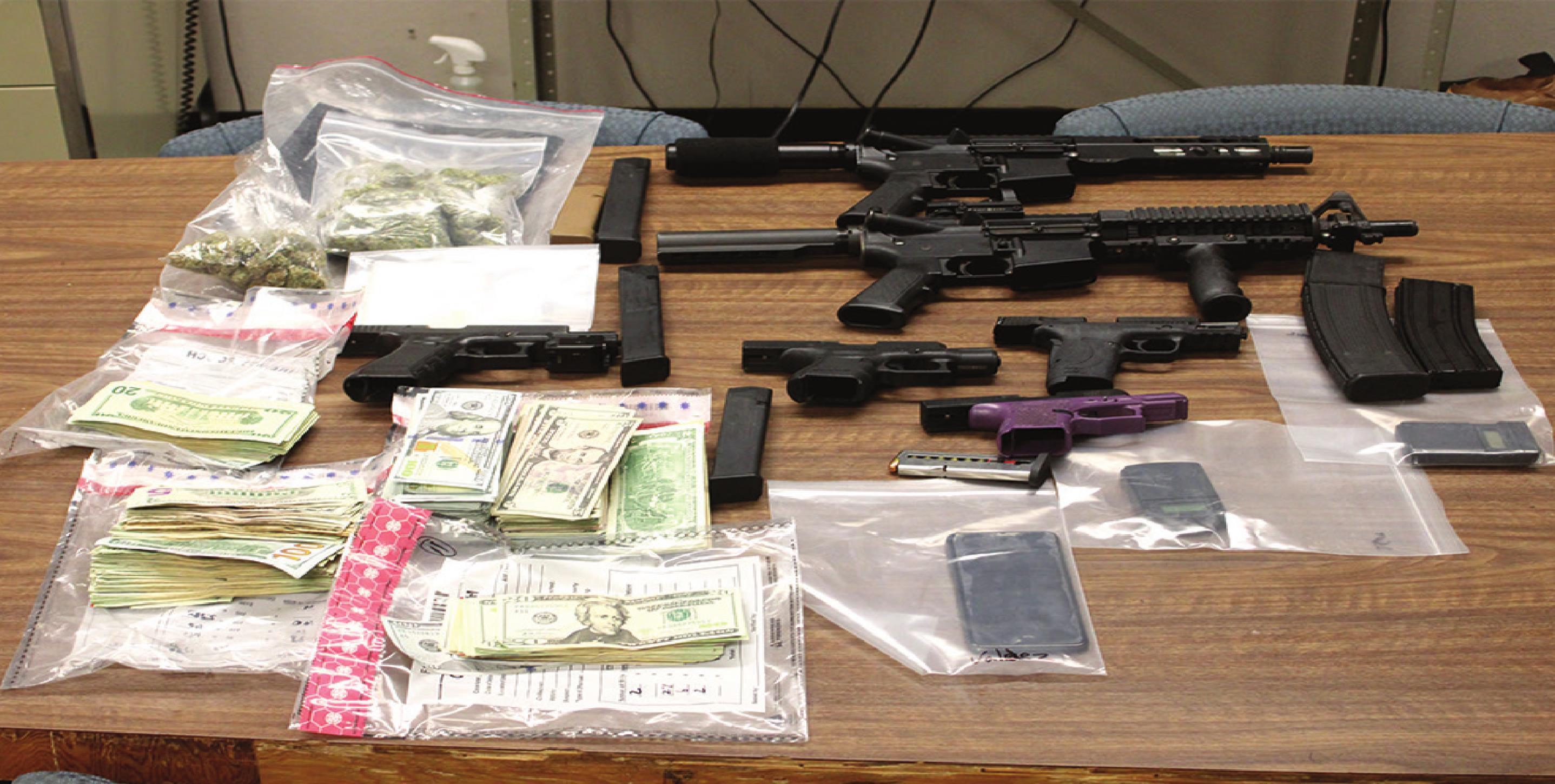 Trio arrested on illegal firearm, drug charges