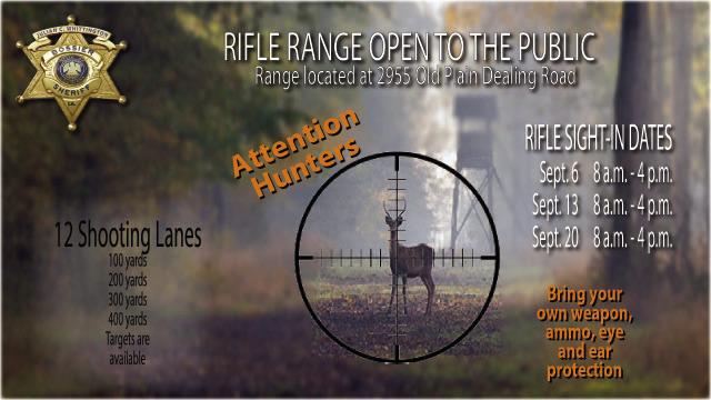 Bossier Sheriff’s Office Opens Rifle Range to the Public for Hunting Season Preparation