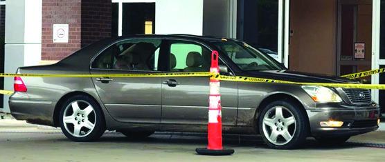 Car hit by gunfire on Terry Bradshaw Passway