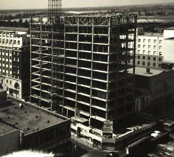 The Petroleum Tower being constructed back in 1957!