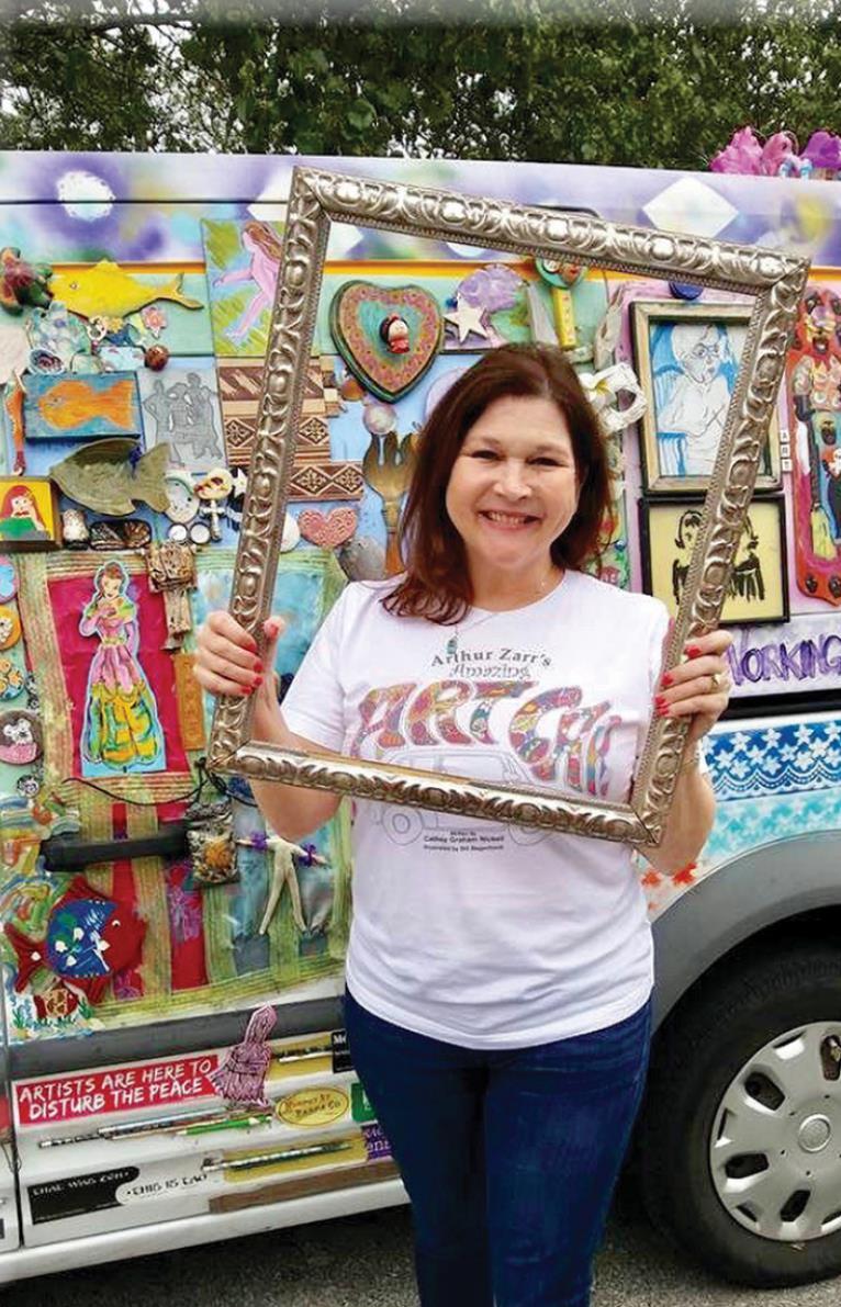 Art car driver wheels into town to promote funky art and creativity