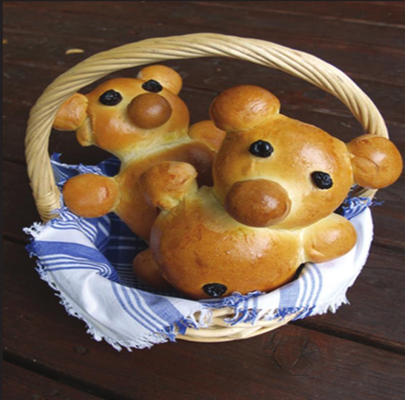 Twist, Shape and Bake Healthy Bread Bears
