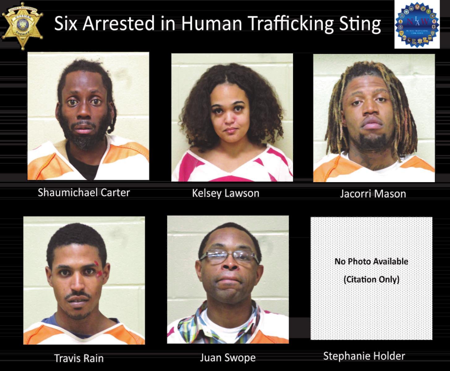 Human trafficking sting nets six arrests