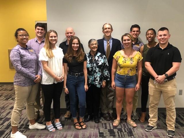 Back Row, L-R: Evan Young, John Foster, James Oxley, Joshua Brignac, Caila Palmer Front Row, L-R: Kristen St. Cyr , Katie Estes, Isabella Alvarez, Judith Oxley, Jude Hinson, Tyler Mattingly