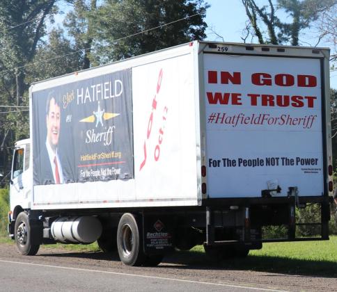 No tag was observed to visible on the box truck which has been driven over the parish for the past few months.