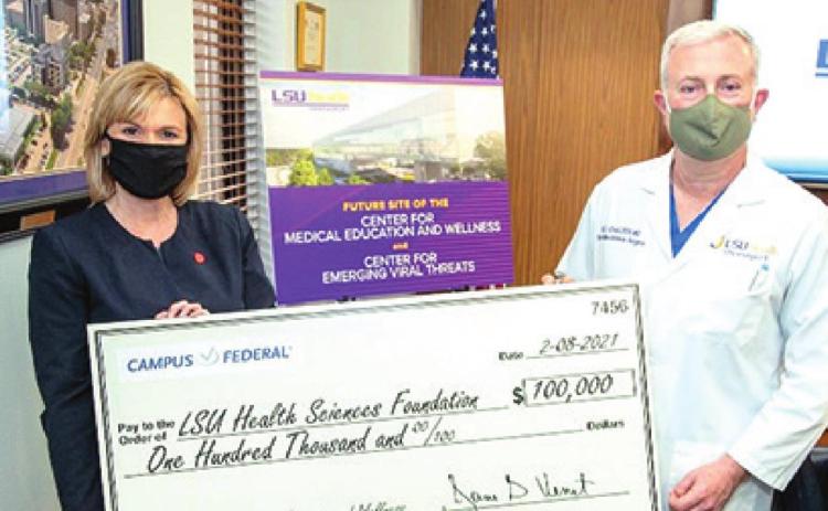 Campus Federal Credit Union donates $100,000 to LSU Health Shreveport Center
