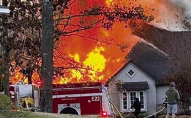 Fire heavily damages Southern Trace home
