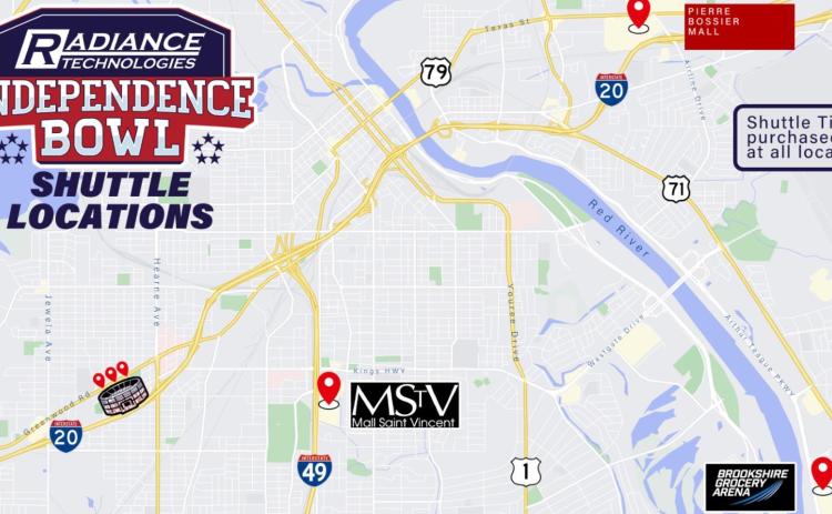 Independence Bowl Shuttle locations