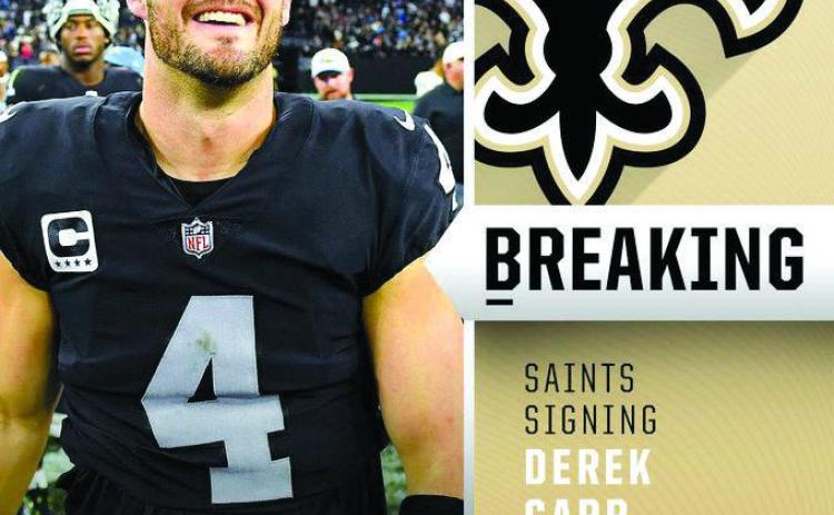 Derek Carr signs with New Orleans Saints
