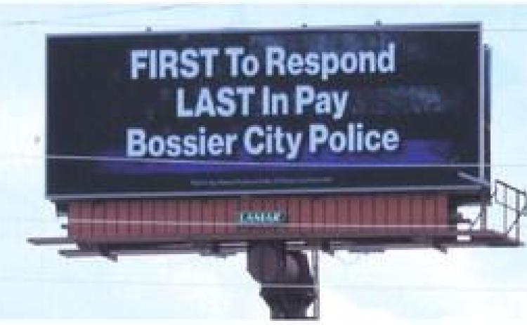 Bossier City billboard highlights police pay discrepancy!
