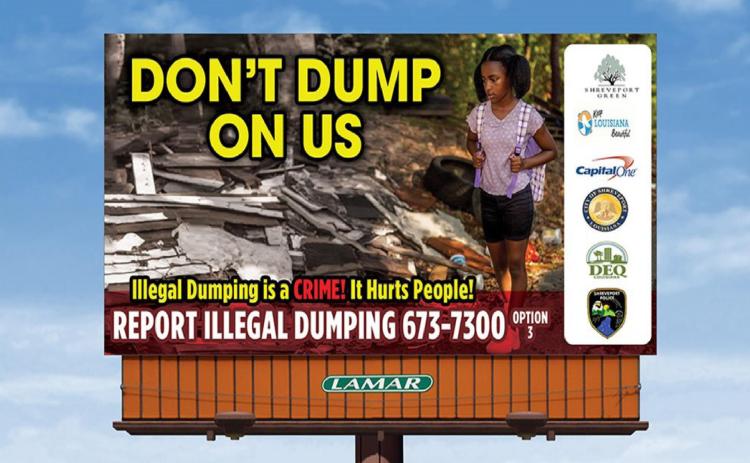Shreveport Green billboard campaign tackles illegal dumping