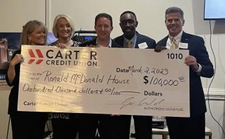 Carter Credit Makes Generous Donation to Ronald McDonald House!