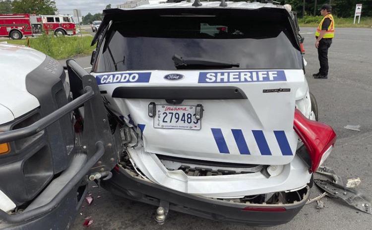 Caddo deputy cited for mid-morning crash