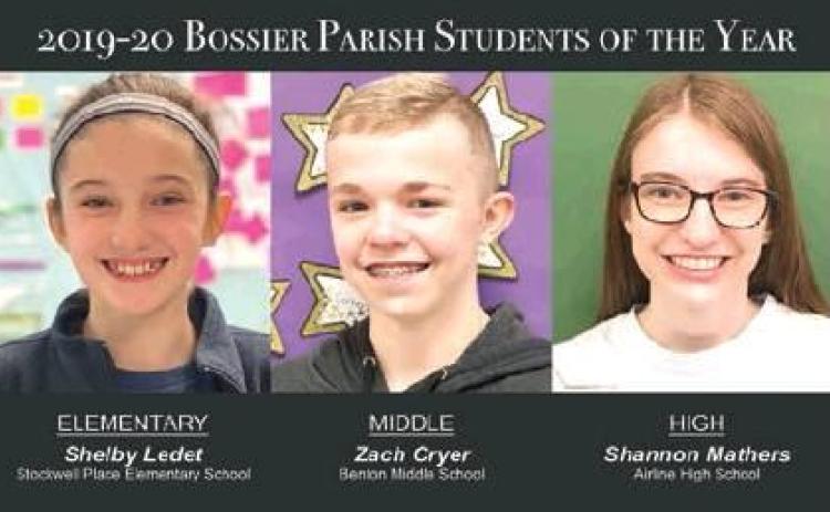 Bossier Schools names 2019-2020 Parish Students of the Year