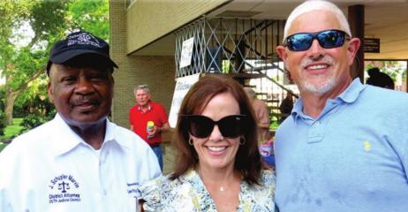 CADDO SHERIFF, SHREVEPORT POLICE AND FIRE CHIEFS WORKED THE CROWD AND SHARED POLITICAL NEWS, GREETINGS AND GOSSIP AT N. SHREVEPORT BUSINESS ASSOCIATION ANNUAL CRAWFISH BOIL