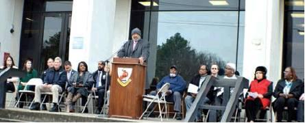 Caddo Parish District Attorney James E. Stewart Sr. takes part in the local proclamation of January 2020 as "National Slavery and Human Trafficking Prevention Month." DA Stewart joins leaders opposing human trafficking