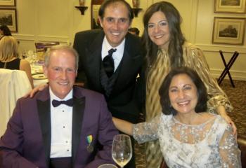 (Seated in front) Retired Bossier/Webster District Judge Ford Stinson and Susie Stinson; (standing in back) Ford Stinson Jr. and Suzie Stinson. Mardi Gras 2022 kicks off with Krewe Justinian by-invitation-only royalty dinner