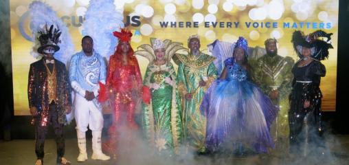 Krewe of Sobek XVIII royal court after presentation KREWES SOBEK AND JUSTINIAN THROW GRAND BALLS SPECTACULARLY