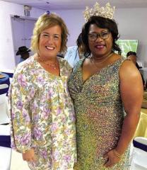 Krewe of Highland Queen Robin Ramsey and Krewe of Sobek Queen Tamesha Lane. Maggie