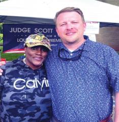 CADDO SHERIFF, SHREVEPORT POLICE AND FIRE CHIEFS WORKED THE CROWD AND SHARED POLITICAL NEWS, GREETINGS AND GOSSIP AT N. SHREVEPORT BUSINESS ASSOCIATION ANNUAL CRAWFISH BOIL