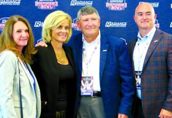 Paige Tinsley, Kim Mulkey, Bill Bailey and Tim Tinsley at the pre-dinner meet-and-greet. LSU WOMEN'S BASKETBALL COACH KIM MULKEY WOULD LOVE FOR HER TEAM TO PLAY LOUISIANA TECH