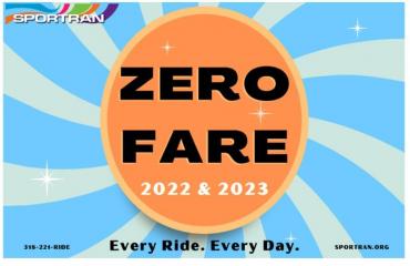 Zero fare SporTran rides happening now