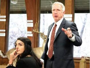 The firm of Ayres, Shelton, Williams, Benson & Paine represents the Cypress Black Bayou Water Conservation District in their ongoing lawsuits. Numerous questions were asked concerning both the lawsuits and its legal expenses. (Photo by M. Thomas) More discord at Cypress Black Bayou