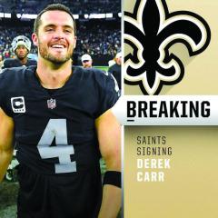 Derek Carr signs with New Orleans Saints