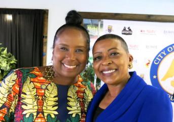 Shreveport City Councilwoman Tabatha Taylor and McDonald’s Jean Mosley. Shreveport Mayor Adrian Perkins knows how to throw a party!
