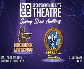 BPCC Theatre to Host Spring Show Auditions Jan. 17-18