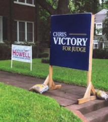 Victory still has illegal signs in residential yards