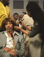 Bowman on set of Peacock TV's 'Fight Night', styling hair for SAG-award winning, famed actor Terrence Howard! Andrea Bowman's Hair Expertise Elevated Her to Styling for Hollywood's Elite!