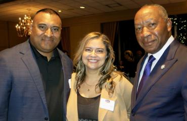 BYU coach Kalanni and Kimberley Sitake, and Shreveport CAO Henry Whitehorn. Indy Bowl VIPs raved about local hospitality