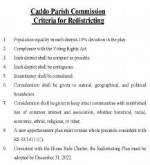 Caddo Commission to start redistricting process