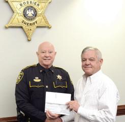 Bossier DA presents check to Bossier Sheriff's Office