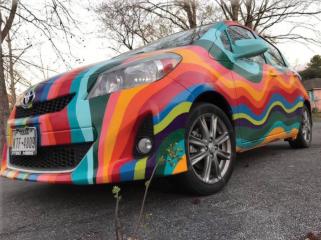 Art car driver wheels into town to promote funky art and creativity