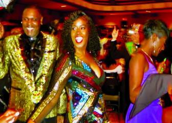 Second-line revelers tour the floor of Municipal Auditorium. KREWE SOBEK JOYOUSLY CELEBRATES ITS XX ANNIVERSARY