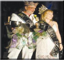 THREE MARDI CORONATION PARTICIPANTS LET THE GOOD TIMES ROLL