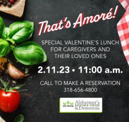The Bridge Alzheimer’s & Dementia Resource Center Announces “That’s Amore!” Valentine’s Luncheon